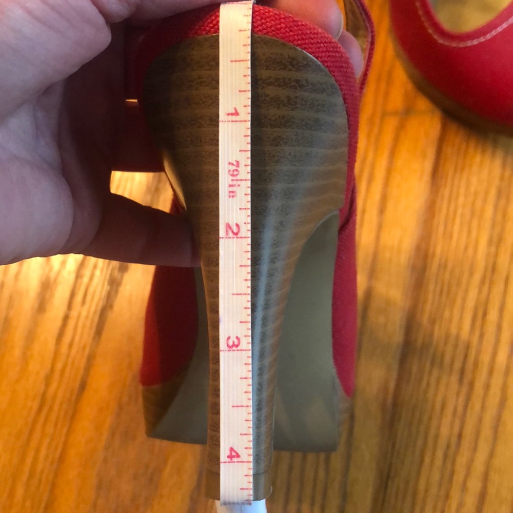 Red canvas heels - Picture 5 of 5